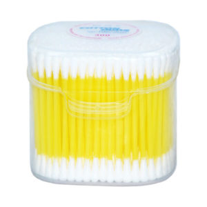 Yellow Blue Pink Cotton Buds 300 Pcs