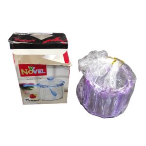 Crystal Sugar Pot with Spoon