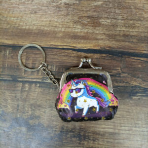 Small Unicorn purse key rings