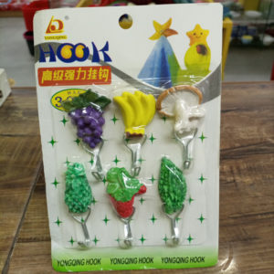 Vegetable/Fruit Shaped Key Wall Hook Hanger – Set of 6 Pieces