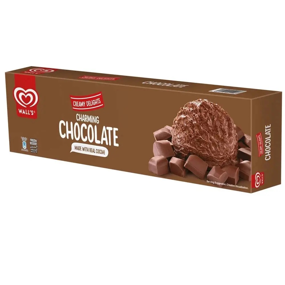 Wall's Creamy Delights Charming Chocolate With Real Cocoa (800ml) - Image 2
