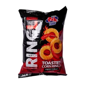 Pak Foods Ringli Toasted Corn Rings Fiery Chilli (45gm)